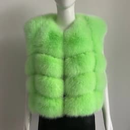 BEIZIRU Women's Sleeveless Real Fur Vest Winter Fashion Luxury Natural Vest