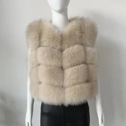 BEIZIRU Women's Sleeveless Real Fur Vest Winter Fashion Luxury Natural Vest