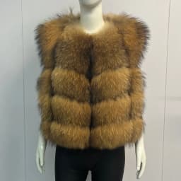 BEIZIRU Women's Sleeveless Real Fur Vest Winter Fashion Luxury Natural Vest