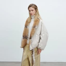 AYUNSUE 90g White Goose Down Coat Woman Clothing Qinggen Mink Fur Collar Winter Jacket Women Fashion Warm Parka Jaqueta Feminina