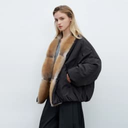 AYUNSUE 90g White Goose Down Coat Woman Clothing Qinggen Mink Fur Collar Winter Jacket Women Fashion Warm Parka Jaqueta Feminina