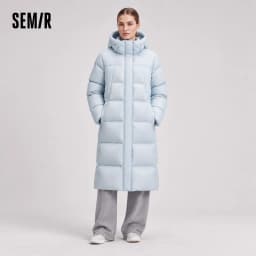 Semir Women Down Jacket Long Length 80 Percent Down Fill Water Repellent Windproof Thick Warm 2026 New Winter Daily Wear