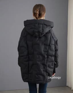 Lagabogy Autumn 2025 Winter Down Jacket Women Casual Loose Oversize White Duck Coat Warm Outerwear Hood Style Coat Office Lady