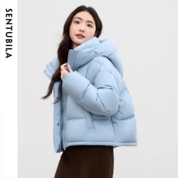 SENTUBILA Women's Winter Down Jacket 90% White Duck Down Puffy Puffer 2026 Winter Petite Bubble Coat Warm Outerwear W54YC1771X