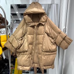 Lagabogy 2026 Loose Long Puffer Jacket Winter Women Hooded White Duck Down Coat Thick Female Parka Snow Fluffy Warm Outwear New