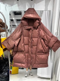 Lagabogy 2026 Loose Long Puffer Jacket Winter Women Hooded White Duck Down Coat Thick Female Parka Snow Fluffy Warm Outwear New