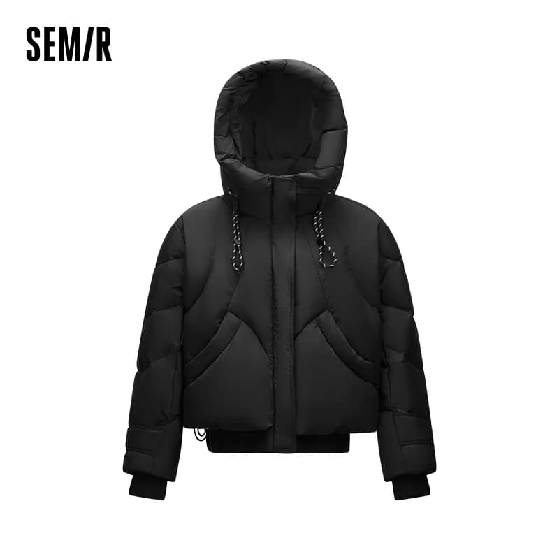 Semir Women Down Jacket 90 Percent Down Fill Loose Fit Solid Color Minimal Style Everyday Style 2026 Winter Warm Insulation