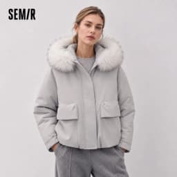 Semir Women Down Jacket 90 Percent Down Fill Windproof Waterproof Oil Resistant Stain Resistant Loose Fit 2026 New