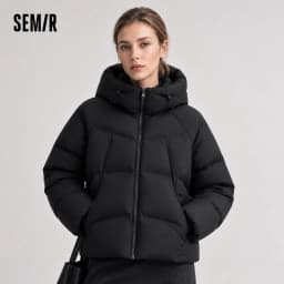 Semir Women Down Jacket 90 Percent Down Fill Raglan Sleeve Loose Fit Hooded 2026 New Winter Daily Wear Urban Casual Style
