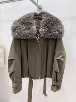Women Winter Warm Natural Lamb Sheep Fur Collar Goose Down Jackets Thick Coat Outwear Female Puffer Jackets Hot Sale