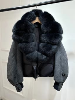Janveny New 2026 Winter Clothes Women Short Big Real Fox Fur Jacket White Duck Down Coat Natural Fur Female Puffer Jackets Parka