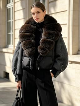Janveny New 2026 Winter Clothes Women Short Big Real Fox Fur Jacket White Duck Down Coat Natural Fur Female Puffer Jackets Parka
