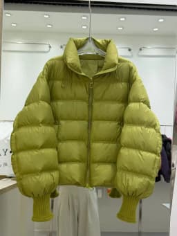 Lagabogy New Winter Women Loose White Duck Down Jacket Female Thicken Knitted Sleeve Puffer Coat Outerwear Ladies Casual Outwear