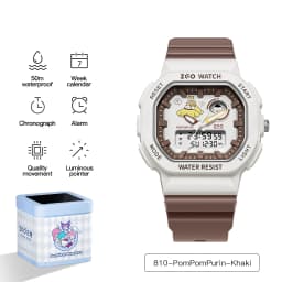 Zgo Sanrio pomporpurin kids watch for boys, waterproof with night light, sports digital chronograph watch 810