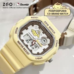Zgo Sanrio pomporpurin kids watch for boys, waterproof with night light, sports digital chronograph watch 810