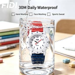 Unisex Student Quartz Watch Silicone Strap Large Number Dial Waterproof Sports Wristwatch for Teen Boys Girls School Daily Wear