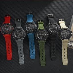 Men's Electronic Wristwatch Outdoor Multifunction Sports LED Digital Watch Waterproof Luminous Alarm-clock Stopwatch for Man