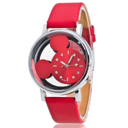 Mickey Mouse Minni Steel Quartz Watch Cartoon Children Watches Crystal Diamond Ladies Student Women Anime Clock Girls Golden