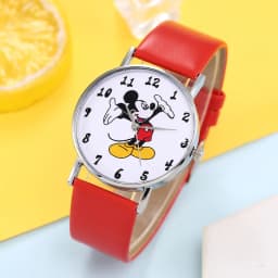 Mickey Mouse Minni Steel Quartz Watch Cartoon Children Watches Crystal Diamond Ladies Student Women Anime Clock Girls Golden