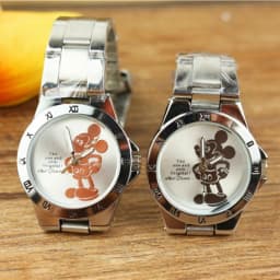 Mickey Mouse Minni Steel Quartz Watch Cartoon Children Watches Crystal Diamond Ladies Student Women Anime Clock Girls Golden