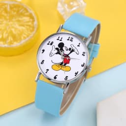 Mickey Mouse Minni Steel Quartz Watch Cartoon Children Watches Crystal Diamond Ladies Student Women Anime Clock Girls Golden
