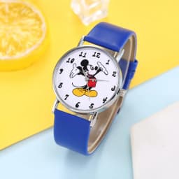 Mickey Mouse Minni Steel Quartz Watch Cartoon Children Watches Crystal Diamond Ladies Student Women Anime Clock Girls Golden