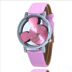 Mickey Mouse Minni Steel Quartz Watch Cartoon Children Watches Crystal Diamond Ladies Student Women Anime Clock Girls Golden