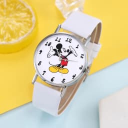 Mickey Mouse Minni Steel Quartz Watch Cartoon Children Watches Crystal Diamond Ladies Student Women Anime Clock Girls Golden
