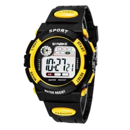 Synoke Kids Digital Sport's Watches Fashion PU Strap Led Waterproof Boy Girl Military Wristwatch Student Alarm Clock
