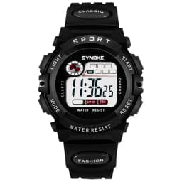 Synoke Kids Digital Sport's Watches Fashion PU Strap Led Waterproof Boy Girl Military Wristwatch Student Alarm Clock
