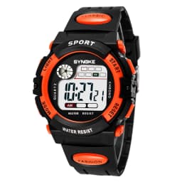 Synoke Kids Digital Sport's Watches Fashion PU Strap Led Waterproof Boy Girl Military Wristwatch Student Alarm Clock