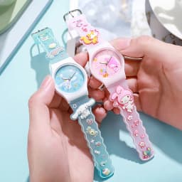 Fashio 3D Hello Kitty Watches For Girls Cartoon Pattern Kuromi Waterproof Quartz Children Watch Wrist Clock Kids Gift Reloj Nina