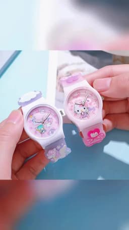 Fashio 3D Hello Kitty Watches For Girls Cartoon Pattern Kuromi Waterproof Quartz Children Watch Wrist Clock Kids Gift Reloj Nina