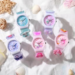 Fashio 3D Hello Kitty Watches For Girls Cartoon Pattern Kuromi Waterproof Quartz Children Watch Wrist Clock Kids Gift Reloj Nina