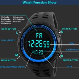 Electronic Watch For Mans Sport Watch Multifunction Fashion Sports Luminous Led Digital Watch Boy Student Teen
