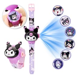 Fashion Projection Hello Kitty Children Watches Silicone Strap Cute Kuromi Girls Watch Kids Student School Gift Relogio Infantil