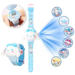Fashion Projection Hello Kitty Children Watches Silicone Strap Cute Kuromi Girls Watch Kids Student School Gift Relogio Infantil