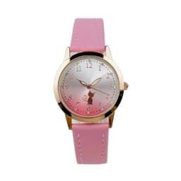 UTHAI CQ28 Casual and Fashionable Women's Watch with Luminous Faux Leather Strap, Quartz Watch, Elegant Cat Clock