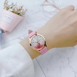 UTHAI CQ28 Casual and Fashionable Women's Watch with Luminous Faux Leather Strap, Quartz Watch, Elegant Cat Clock