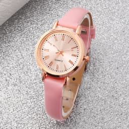 5-Piece Set of New Cute Pink Children's Watches with Heart-Shaped Pattern Decorations, Suitable for Daily Wear, Exquisite Birthday Gifts, and the Perfect Gift for Children