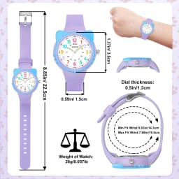 Cute Watches for Girls Cartoon Pattern Kuromi Waterproof Quartz Children Watch Wrist Clock Kids Gift
