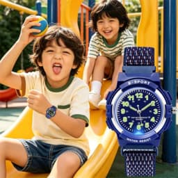 Socico New Sport Kid Watches For Girls Boys Gift Personality Clock Easy Read Children Silicone Flash Quartz Wristwatches