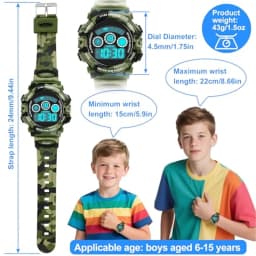 Socico Student Sport Watches For Kids Colorful Electronic Watches 50M Waterproof Clock Children Digital Watch For Boys Girls