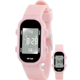 Socico Digital Watch Student Electronic Outdoor Sports Boy Luminous Waterproof MultiFunction Watch Retro Square Watch