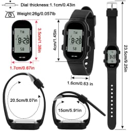 Socico Digital Watch Student Electronic Outdoor Sports Boy Luminous Waterproof MultiFunction Watch Retro Square Watch