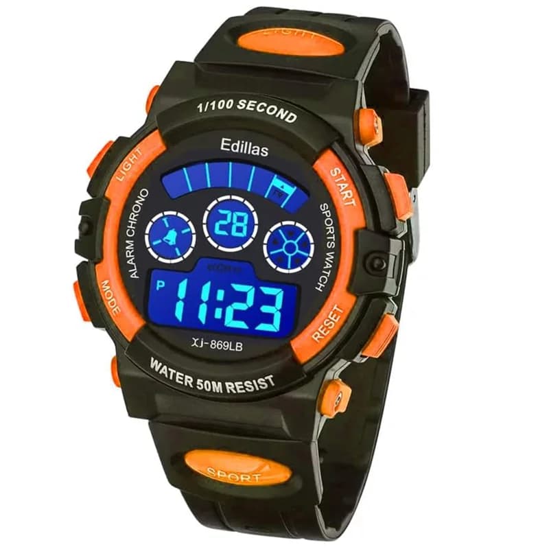 Socico Children's Watch Multi Functional Night Light Timing Sports Student Electronic Watch