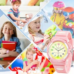 Socico Luminous Hands Boys Girls Fashion Camouflage Quartz Watches Children Kids Students Digital Cool Waterproof Clocks