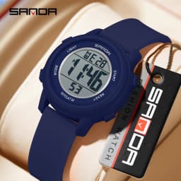 Fashion SANDA 2026 Student Electronic Watch Sports Waterproof Multi Functional LED Student Electronic Digital Watch Alarm Clock