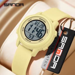 Fashion SANDA 2026 Student Electronic Watch Sports Waterproof Multi Functional LED Student Electronic Digital Watch Alarm Clock