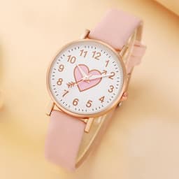 3-Piece Set of New Cute Pink Children's Watches with Wallet, Bracelet, and Accessories, Suitable for Daily Wear, Exquisite Birthday Gift, and the Perfect Gift for Children